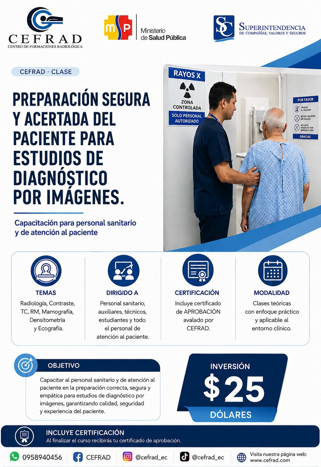 Preparación Segura y Acertada del Paciente para Estudios de Diagnóstico por Imágenes